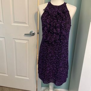 Purple/ black ruffle dress